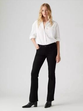 Levis 725 black bootcut jeans Womens 29in stretch denim Flare Normcore Casual